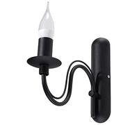 SOLLUX lighting Lampada da parete Minerwa - lampadario soggiorno lampada tavolo pranzo camera da letto - Acciaio 6 x 25 x 25 cm Nero 1 fiamma