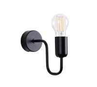 SOLLUX lighting - Lampada da parete - Lampada da parete VECTOR - Illuminazione decorativa - Lampada LED - Basso consumo energetico - E27, 1x max 15W LED, ~230V, 50Hz, IP20 - Nero - 8,5x15,5x20cm