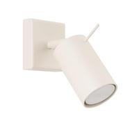 SOLLUX lighting Lampada Da Parete Orientabile Applique Da Parete Di Acciaio 1 Paralume 8 x 16 x 16 cm Beige Ring