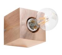 SOLLUX lighting Parete in legno chiaro ABEL L: 10, B: 10, H: 10, E27, dimmerabile