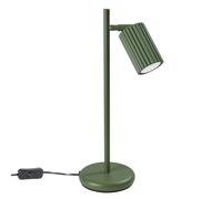 SOLLUX lighting Lampada Da Scrivania Lampada Da Comodino In Alluminio 14,5 x 19,5 x 43 cm Karbon Verde Oliva