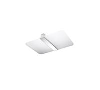 SOLLUX lighting Lampada da Soffitto - Faretto da Soffitto - 1 Paralume - Lampada LED - Bianco Cromo Azalia