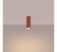 Sollux Lighting Lampada Da Soffitto Faretto Da Soffitto In Alluminio 1 Paralume 6,5 x 6,5 x 20 cm Karbon Ocra Rossa