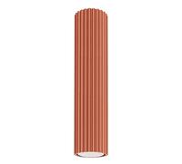 SOLLUX lighting Lampada Da Soffitto Faretto Da Soffitto In Alluminio 1 Paralume 6,5 x 6,5 x 30 cm Karbon Ocra Rossa