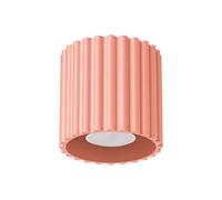 SOLLUX lighting Lampada da Soffitto - Faretto da Soffitto in Alluminio - 1 Paralume - Lampada a LED - Aura Albicocca