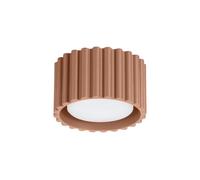 SOLLUX lighting Lampada da Soffitto - Faretto da Soffitto in Alluminio - 1 Paralume - Lampada a LED - Aura Moka