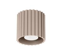 SOLLUX lighting Lampada da Soffitto - Faretto da Soffitto in Alluminio - 1 Paralume - Lampada a LED - Aura Taupe