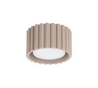 SOLLUX lighting Lampada da Soffitto - Faretto da Soffitto in Alluminio - 1 Paralume - Lampada a LED - Aura Taupe