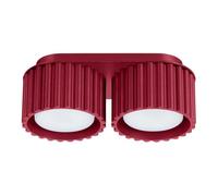 Sollux Lighting Lampada da soffitto Aura SL.1823 - 2x10W, 2 paralumi LED, alluminio borgogna
