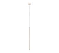 SOLLUX lighting Lampada Da Soffitto Lampada Da Sospensione Di Acciaio 1 Paralume 8 x 8 x 114 cm Beige Pastelo