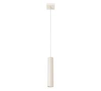 SOLLUX lighting Lampada Da Soffitto Lampada Da Sospensione Di Acciaio 1 Paralume 8 x 8 x 118 cm Beige Lagos