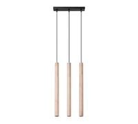Sollux Lighting Pastelo lampada sospesa 3x8 W nero-legno SL.1267