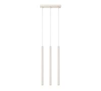 SOLLUX lighting Lampada Da Soffitto Lampada Da Sospensione Di Acciaio 3 Paralumi 30 x 5 x 94 cm Beige Pastelo