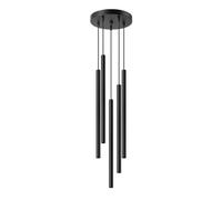 Sollux Pastelo Plafoniera moderna a sospensione a grappolo nera 5x G9