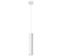 SOLLUX lighting Lagos 1 Lampada a sospensione | Design moderno con paralume cilindrico, stile industriale | Lampadina GU10 sostituibile, 1 x 40 W | Acciaio verniciato a polvere, nero, 8 x 8 x 100 cm