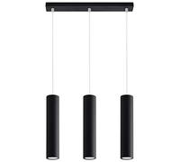 Sollux Lighting Lampada a Sospensione Lagos SL.0329 3 Luci GU10 Acciaio Nero Regolabile