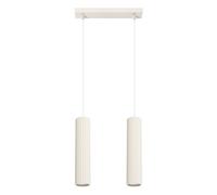 SOLLUX lighting Lampada Da Soffitto Lampada Da Sospensione In Alluminio 2 Paralumi 30 x 6,5 x 16,5 cm Karbon Beige