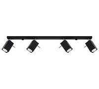 SOLLUX lighting Lampadario GU10, Nero, 8 x 80 x 15