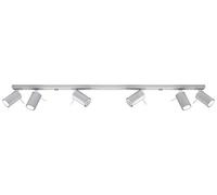 SOLLUX lighting Lampadario GU10, 12 W, Grigio, 8 x 120 x 15