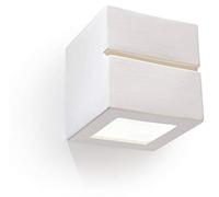 SOLLUX lighting Leo Line Lampada da parete in ceramica | Design moderno molto universale | Lampadina E27 sostituibile, 1 x 60 W | Bianco, 14 x 14 x 14 cm