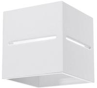 SOLLUX lighting Lobo Lampada Da Parete Lampada Da Parete Per Interni Minimalista Effetti Luce Lampadina G9 Sostituibile 1 x 40 W 1 x 12 W LED In Alluminio Bianco 10 x 12 x 10 cm