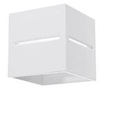 SOLLUX lighting Lobo Lampada Da Parete Lampada Da Parete Per Interni Minimalista Effetti Luce Lampadina G9 Sostituibile 1 x 40 W 1 x 12 W LED In Alluminio Bianco 10 x 12 x 10 cm