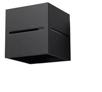SOLLUX LIGHTING Lobo Lampada Da Parete Lampada Da Parete Per Interni Minimalista Effetti Luce Lampadina G9 Sostituibile 1 x 40 W 1 x 12 W LED In Alluminio Nero 10 x 12 x 10 cm