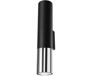 Sollux Lighting Loopez lampada da parete 2x40 W nero-cromo SL.0938
