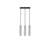 SOLLUX lighting Luvo 3L Lampada da soffitto a sospensione | Minimalista, design industriale | Lampadina GU10 sostituibile, 3 x 40 W | In cemento, grig
