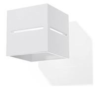 SOLLUX lighting Lobo Lampada Da Parete Lampada Da Parete Per Interni Minimalista Effetti Luce Lampadina G9 Sostituibile 1 x 40 W 1 x 12 W LED In Alluminio Bianco 10 x 12 x 10 cm