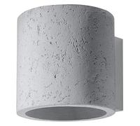 SOLLUX lighting Orbis Lampada da parete a incasso | Design moderno, stile industriale, forma cilindrica, fatta di cemento, 1 x lampadina G9 sostituibile | Grigio, 10 x 12 x 10 cm