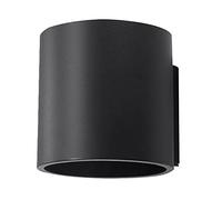 SOLLUX LIGHTING Orbis Lampada da parete da incasso | Design moderno con forma cilindrica | Fatto di alluminio con 1 x lampadina G9 sostituibile | Nero, 10 x 12 x 10 cm