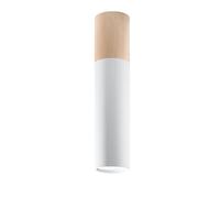 SOLLUX lighting Pablo 1 Faretto Lampada A Sospensione A Soffitto, Design Minimalista E Industriale, Lampadina GU10 Sostituibile, 1x40 W, Legno Natural