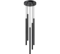 Sollux Pastelo Plafoniera moderna a sospensione a grappolo nera 5x G9