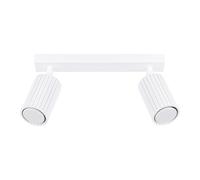 SOLLUX LIGHTING - Sollux Lighting Lampada Da Soffitto Karbon 2 Bianco Sl.1542 - Minimalista Lampada Da Soffitto Bianco 16.5x30x6.5 Cm - SPEDIZIONE GRATUITA