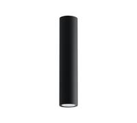 SOLLUX lighting Lagos 30 Lampada da soffitto | Design moderno con paralume cilindrico, stile industriale | Lampadina GU10 sostituibile, 1 x 40 W | Acciaio verniciato a polvere, nero, 6 x 6 x 30 cm