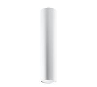 SOLLUX lighting Lagos 40 Lampada da soffitto | Design moderno con paralume cilindrico, stile industriale | Lampadina GU10 sostituibile, 1 x 40 W | Acciaio verniciato a polvere, bianco, 6 x 6 x 40 cm