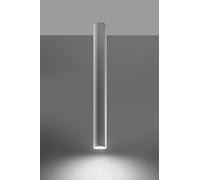SOLLUX lighting Lagos 60 Lampada da soffitto | Design moderno con paralume cilindrico, stile industriale | Lampadina GU10 sostituibile, 1 x 40 W | Acciaio verniciato a polvere, bianco, 6 x 6 x 60 cm