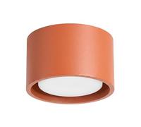 SOLLUX lighting Plafoniera piatta rotonda Gx53 LED 1 luce Modo rosso ocra