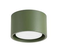 SOLLUX lighting Plafoniera piatta rotonda Gx53 LED 1 luce Modo verde oliva
