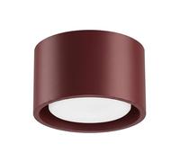 SOLLUX lighting Plafoniera piatta rotonda Gx53 LED a 1 luce Modo bordeaux