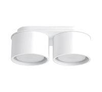 SOLLUX lighting Plafoniera piatta rotonda Gx53 LED a 2 luci Modo bianco