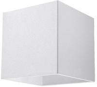 Sollux Lighting Quad 1 Lampada da parete | Design moderno con paralume rettangolare | In alluminio con lampadina G9 sostituibile, 1 x 40 W | Bianco, 10 x 12 x 10 cm