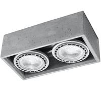 Sollux Lighting Quatro lampada da soffitto 2x40 W grigio SL.0884