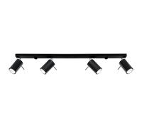 Sollux Lighting – Lampada da soffitto Ring SL.0332 – 4x GU10 orientabili, acciaio nero, 4x40W