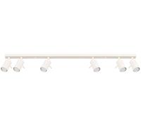 Sollux Lighting Lampada da soffitto Ring SL.1499 – 6 luci orientabile acciaio beige 117x6x17 cm