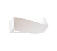 SOLLUX lighting Sigma Mini Lampada da parete in ceramica | Design moderno molto universale | Lampadina E27 sostituibile, 1 x 60 W | Bianco, 35 x 16 x 12 cm