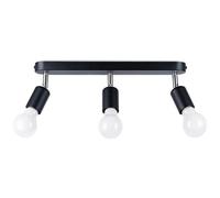 Sollux Lighting Fornes lampada da soffitto 3x60 W nero SL.1122