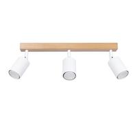 Sollux Lighting Verdo lampada da soffitto 3x10 W bianco-legno SL.1288