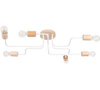 Sollux Lighting Timbo lampada da soffitto 6x15 W bianco-legno SL.1666